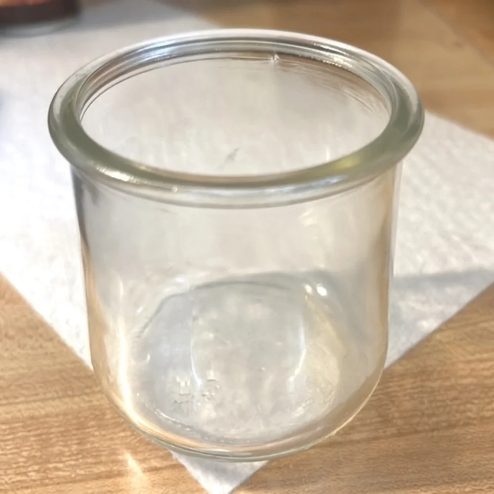 Oui yogurt empty glass jars, set of 8 pieces